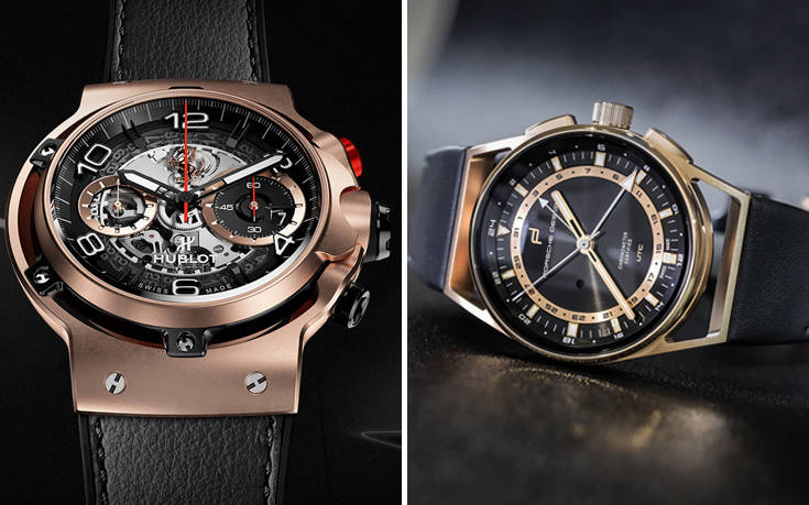 Δύο επιβλητικά χρυσά ρολόγια από τη… Ferrari και την Porsche